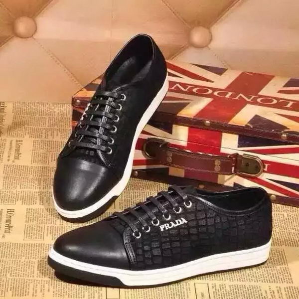 Prada Casual Shoes Leather PD487 Black
