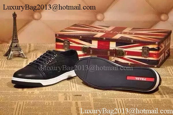 Prada Casual Shoes Leather PD487 Black