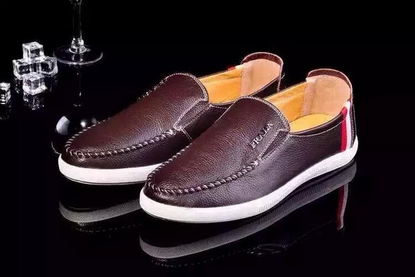 Prada Casual Shoes Leather PD490 Brown