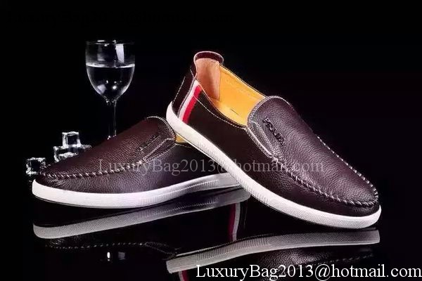 Prada Casual Shoes Leather PD490 Brown