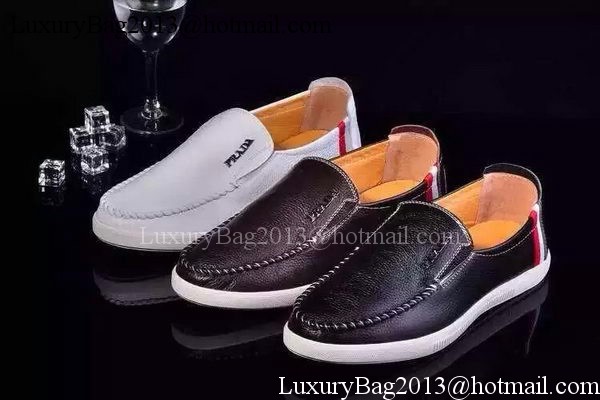 Prada Casual Shoes Leather PD491 Black