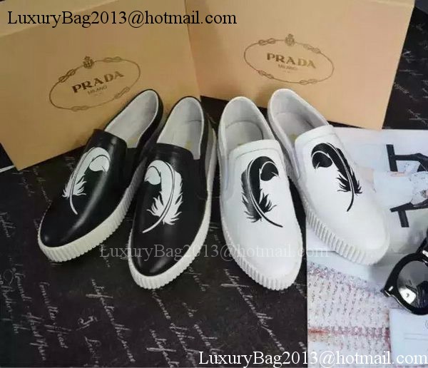 Prada Casual Shoes Leather PD526 Black