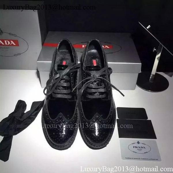 Prada Casual Shoes Leather PD531 Black