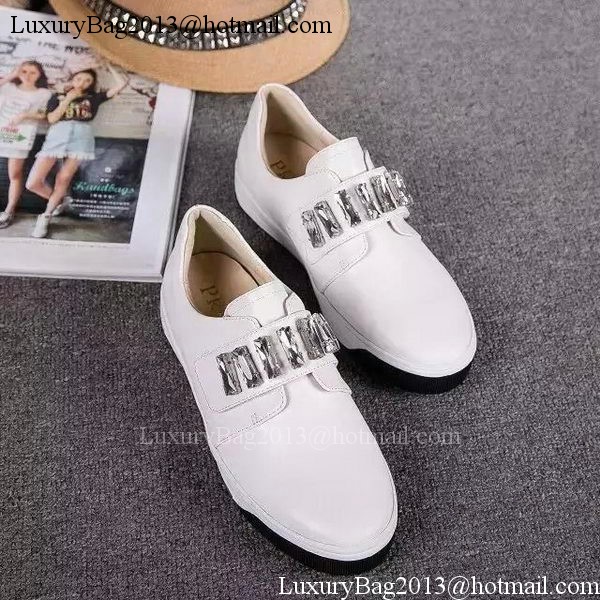 Prada Casual Shoes Leather PD537 White