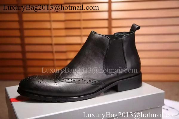 Prada Casual Shoes Leather PD538 Black