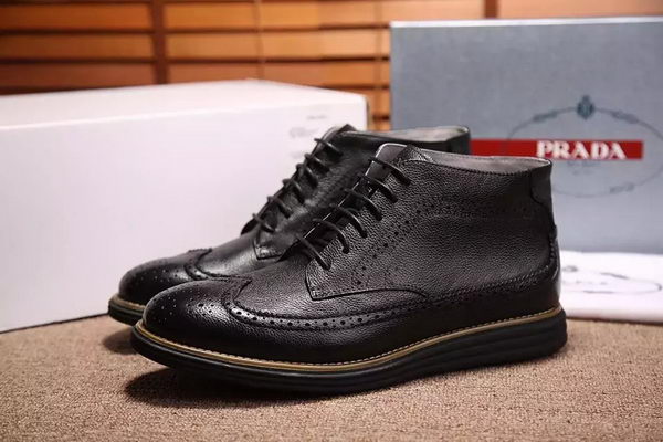 Prada Casual Shoes Leather PD539 Black