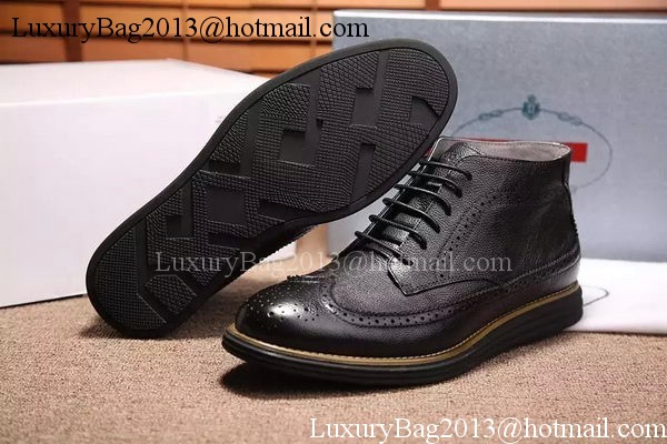 Prada Casual Shoes Leather PD539 Black