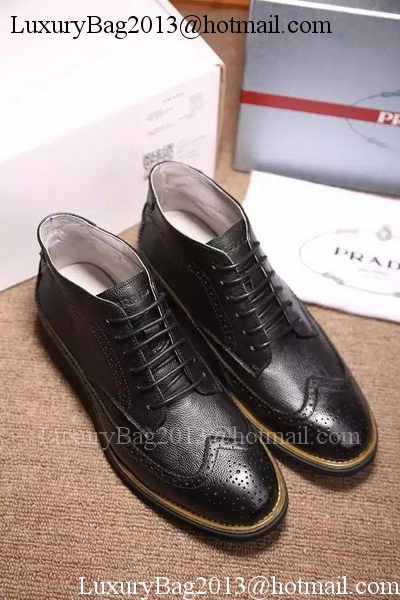Prada Casual Shoes Leather PD539 Black