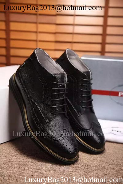 Prada Casual Shoes Leather PD539 Black