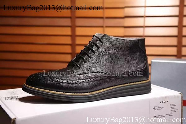 Prada Casual Shoes Leather PD539 Black