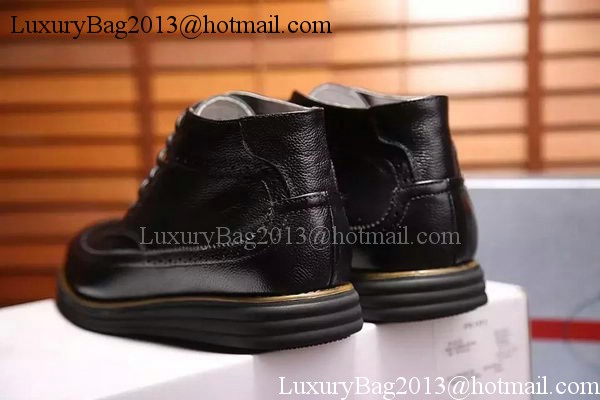 Prada Casual Shoes Leather PD539 Black