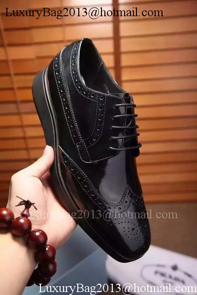 Prada Casual Shoes Leather PD541 Black