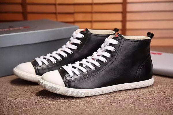 Prada Casual Shoes Leather PD543 Black