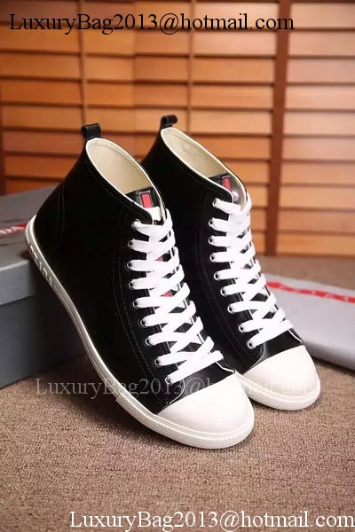 Prada Casual Shoes Leather PD543 Black