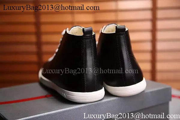 Prada Casual Shoes Leather PD543 Black
