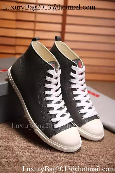 Prada Casual Shoes Leather PD545 Grey