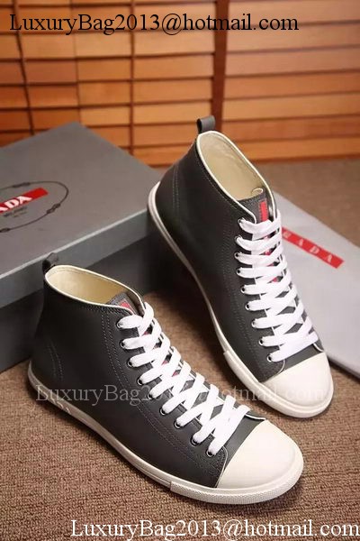 Prada Casual Shoes Leather PD545 Grey