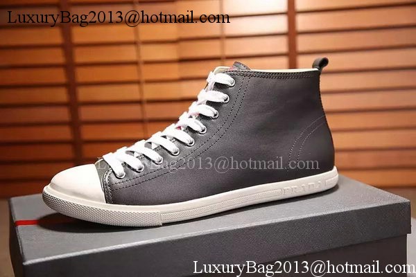 Prada Casual Shoes Leather PD545 Grey