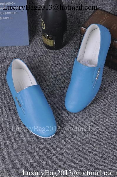 Prada Casual Shoes Leather PD547 Light Blue