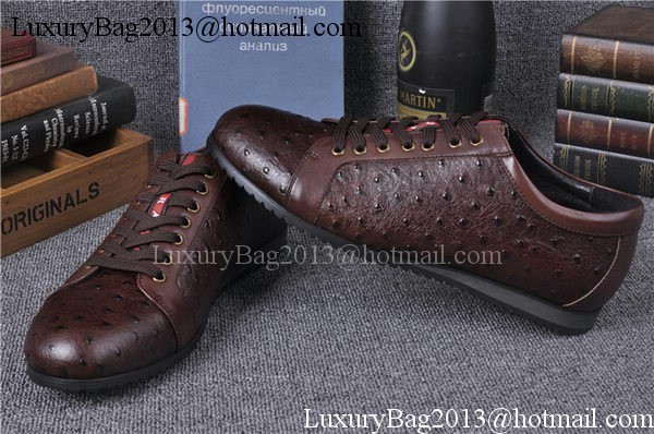 Prada Casual Shoes Leather PD549 Brown