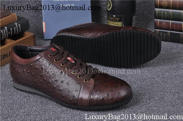 Prada Casual Shoes Leather PD549 Brown
