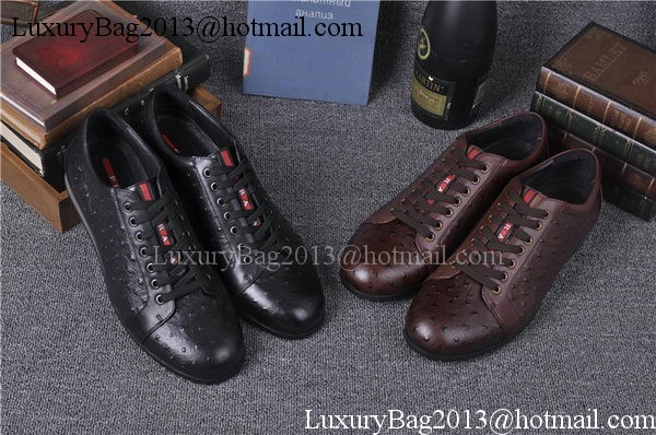 Prada Casual Shoes Leather PD549 Brown