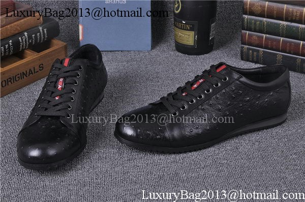 Prada Casual Shoes Leather PD550 Black