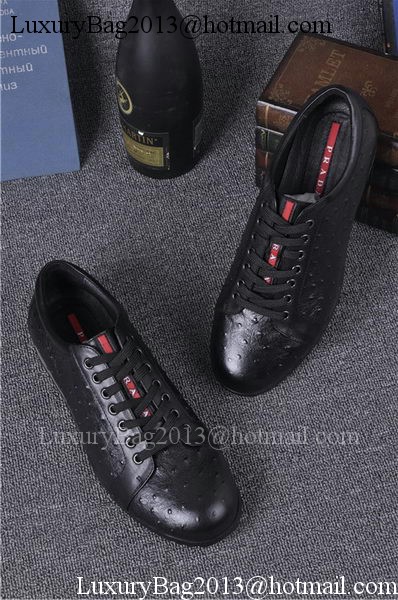 Prada Casual Shoes Leather PD550 Black