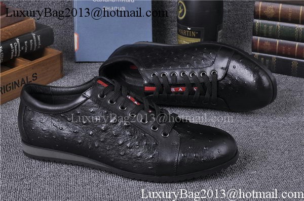 Prada Casual Shoes Leather PD550 Black