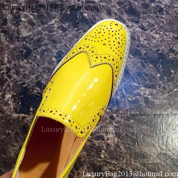 Prada Casual Shoes Leather PD551 Yellow