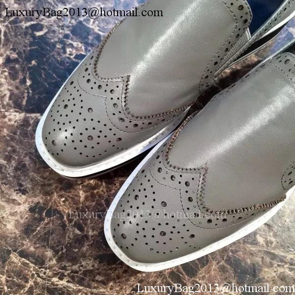 Prada Casual Shoes Leather PD554 Grey