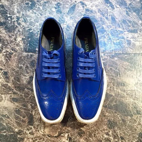Prada Casual Shoes Patent Leather PD509 Blue