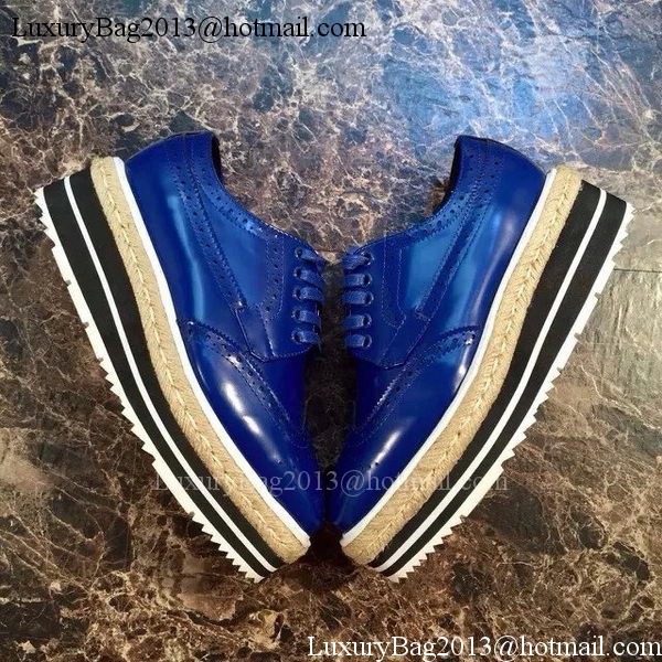 Prada Casual Shoes Patent Leather PD509 Blue