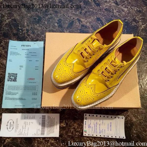 Prada Casual Shoes Patent Leather PD511 Yellow