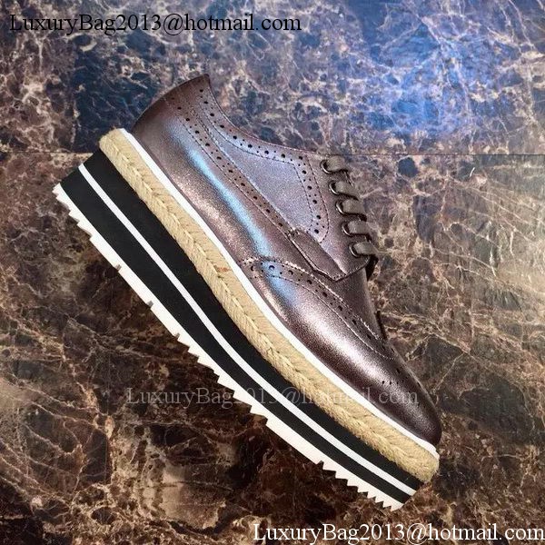 Prada Casual Shoes Patent Leather PD512 Bronze