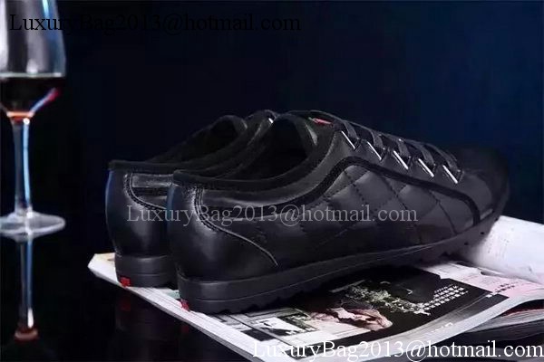Prada Casual Shoes Sheepskin Leather PD500 Black