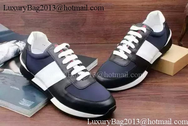 Prada Casual Shoes Suede Leather PD495 Blue