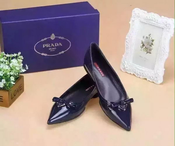 Prada Leather Flat PD524 Blue