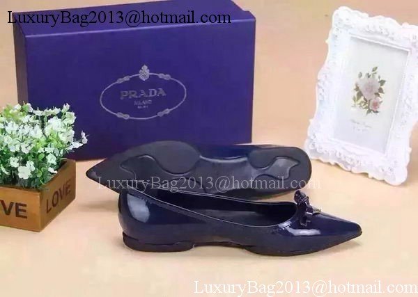 Prada Leather Flat PD524 Blue