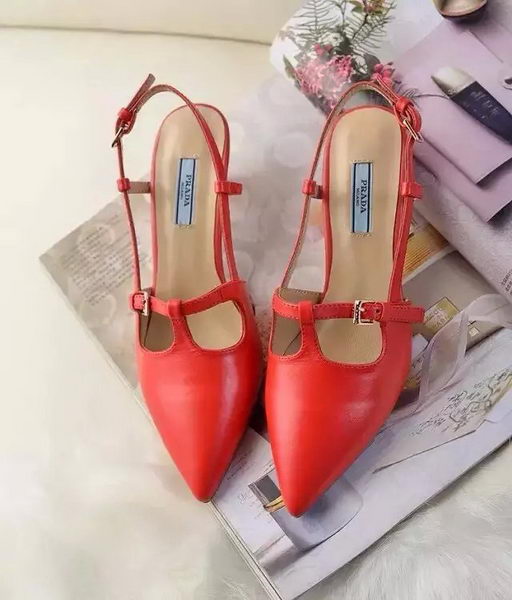 Prada Leather Pump PD470 Red