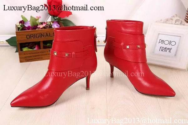 Valentino Ankle Boot Leather VT626 Red
