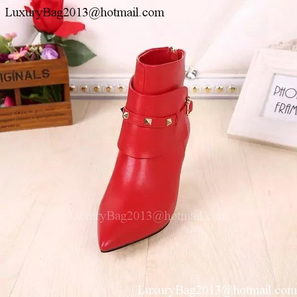 Valentino Ankle Boot Leather VT626 Red