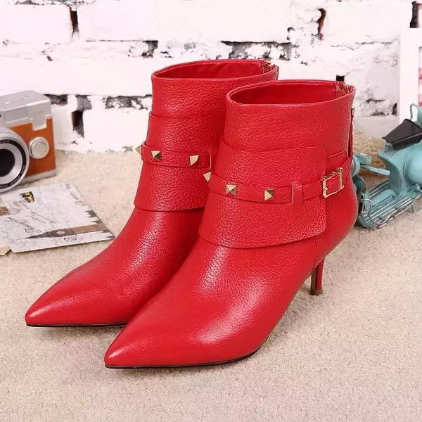 Valentino Ankle Boot Leather VT628 Red