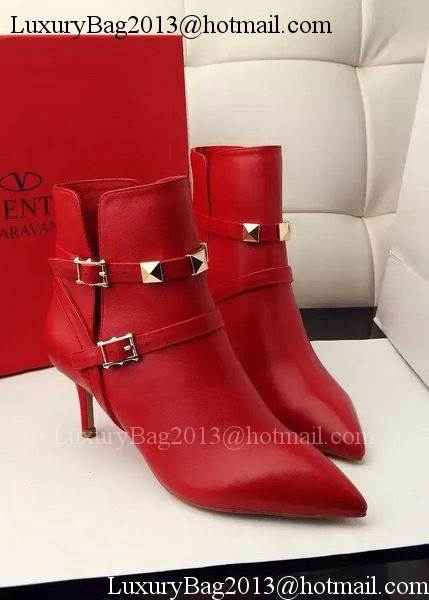Valentino Ankle Boot Leather VT634 Red