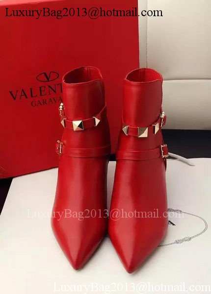 Valentino Ankle Boot Leather VT634 Red