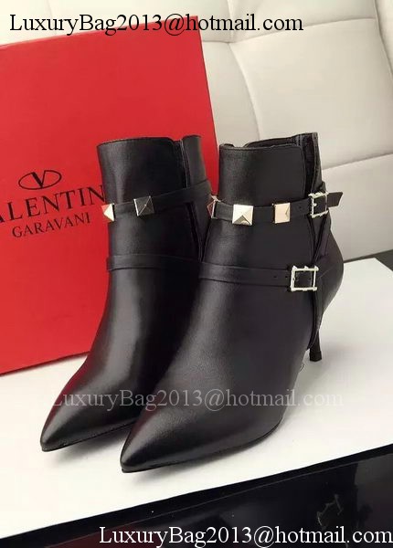 Valentino Ankle Boot Leather VT635 Black