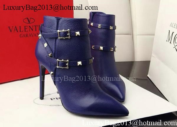 Valentino Ankle Boot Leather VT644 Blue