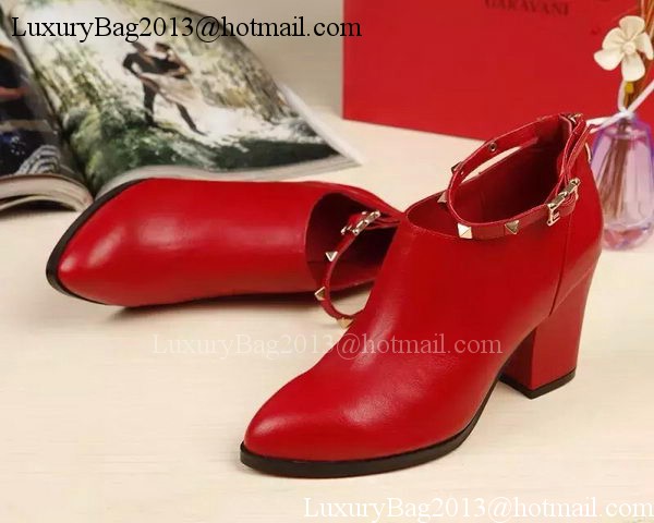 Valentino Ankle Boot Leather VT646 Red