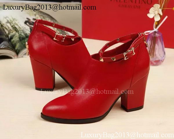 Valentino Ankle Boot Leather VT646 Red