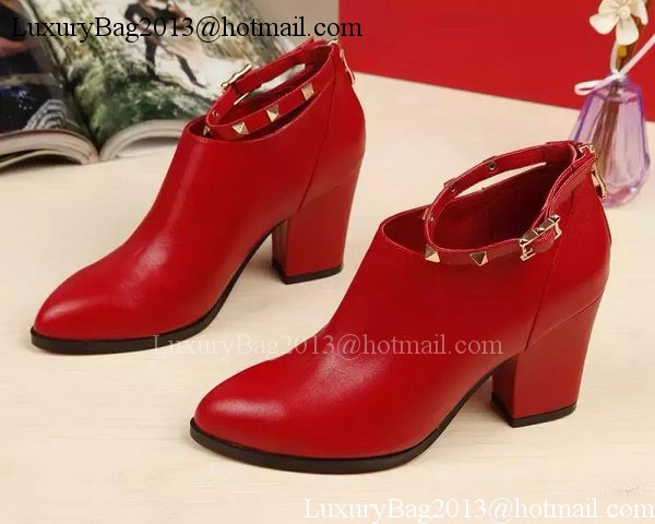Valentino Ankle Boot Leather VT646 Red